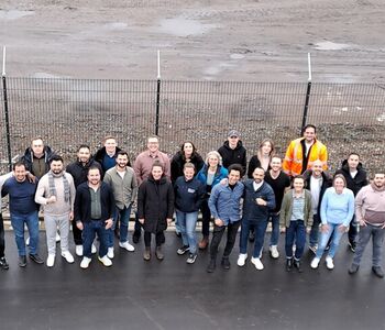 Gemeinsames Bild mit dem Team der Bauüberwachung und dem Projektteam.
